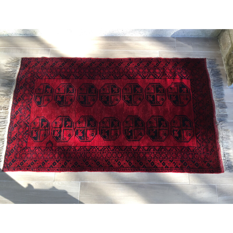 Tapis vintage Afgan en Laine 1930