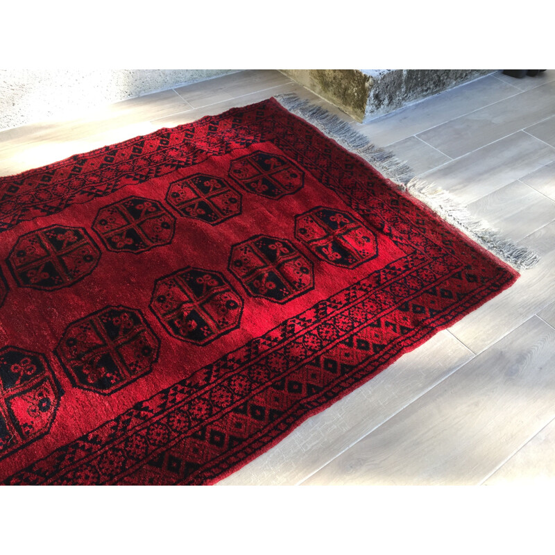 Vintage Afgan Wool Rug 1930s