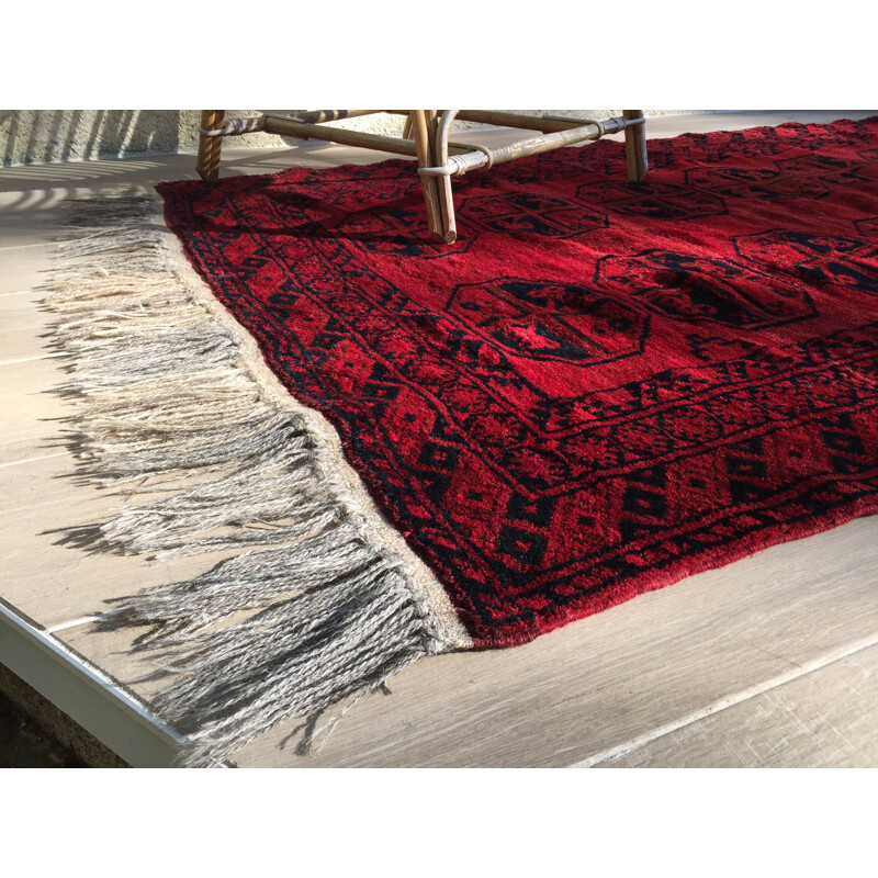 Tapis vintage Afgan en Laine 1930