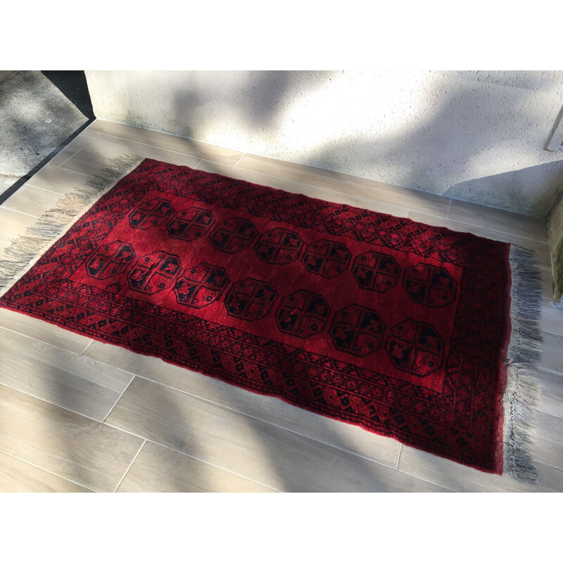 Vintage Afgan Wool Rug 1930s