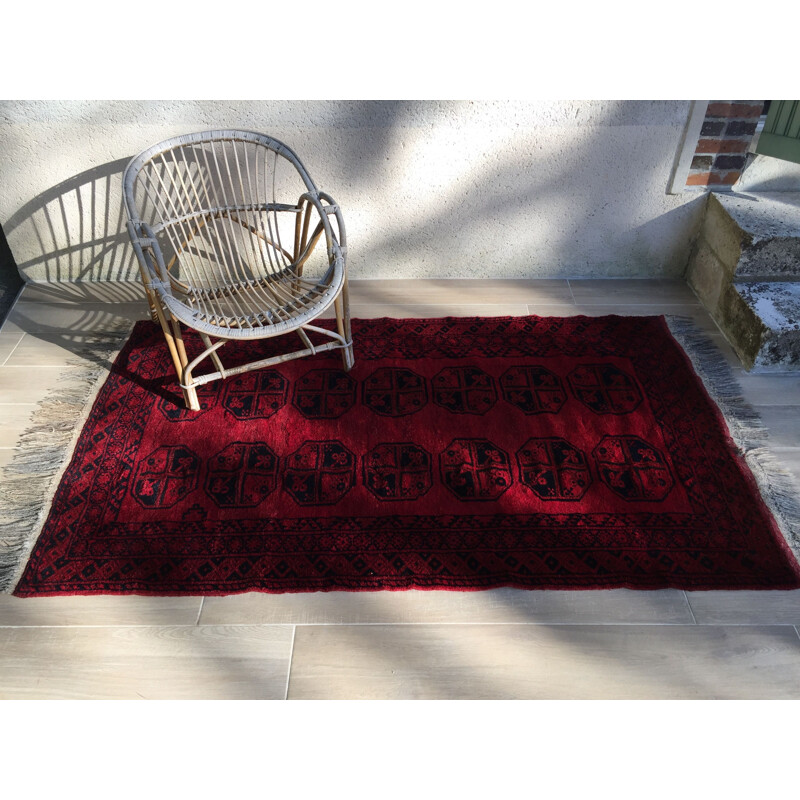 Tapis vintage Afgan en Laine 1930