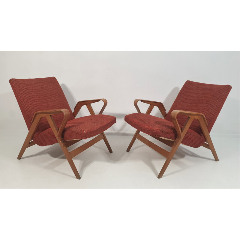 Ein Paar Vintage-Sessel von František Jirák für Tatra, 1960