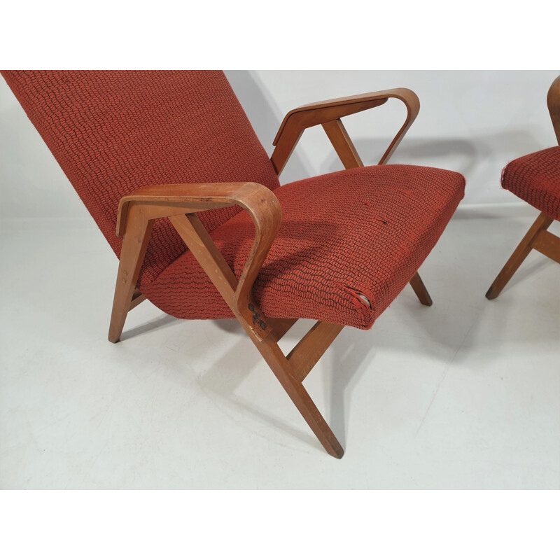 Pair of vintage armchairs by František Jirák for Tatra, 1960