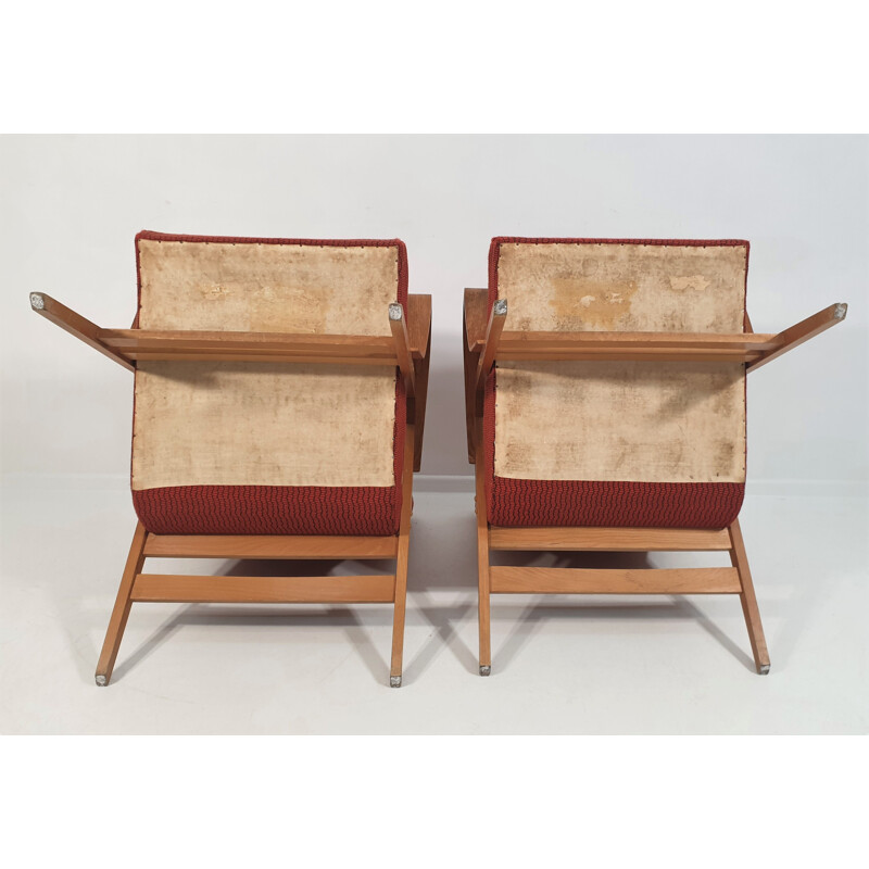 Paar vintage fauteuils van František Jirák voor Tatra, 1960