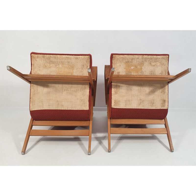 Paire de fauteuils vintage par František Jirák pour Tatra 1960