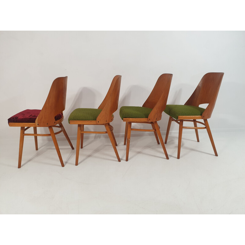 Suite aus 4 Vintage-Stühlen von Oswald Haerdtl 1960