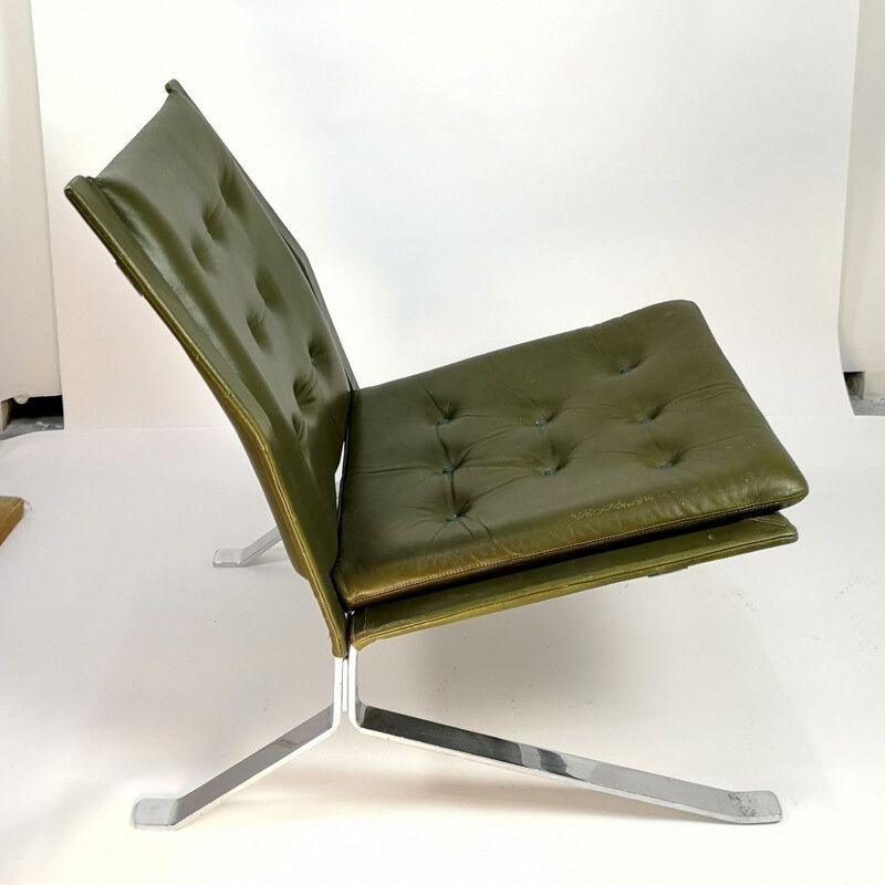 Fauteuil vintage en acier fabriqué à la main, 1960