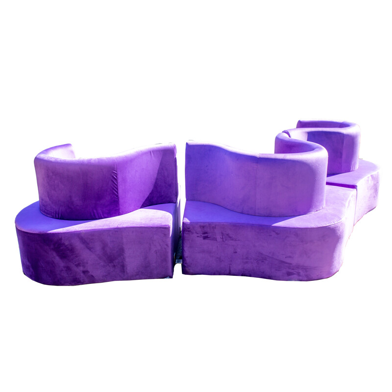 Vintage sofa Purple Cloverleaf by Verner Panton for Verpan 1970s