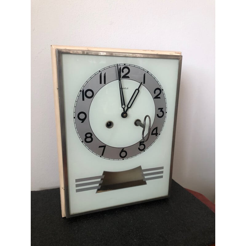 Vintage Art Decon wall kitchen clock Kienzle, Germany