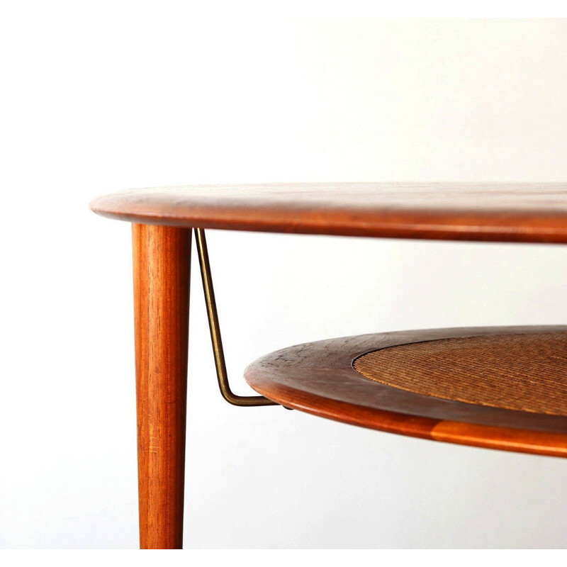 Scandinavian France & Son round coffee table in teak, P. HVIDT & O. MOLGAARD-NIELSEN - 1956