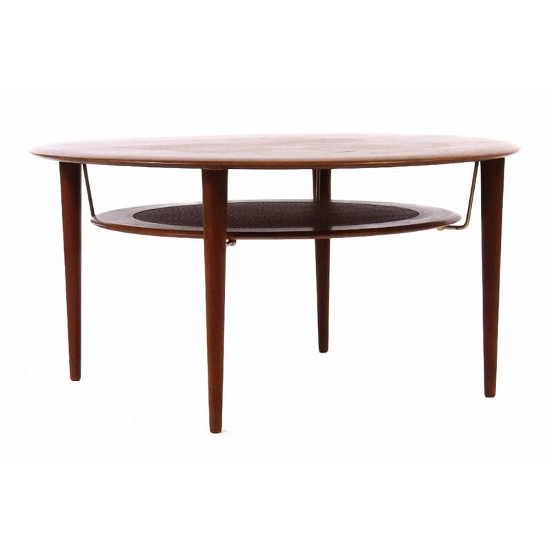Scandinavian France & Son round coffee table in teak, P. HVIDT & O. MOLGAARD-NIELSEN - 1956