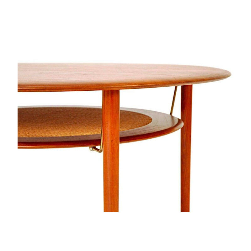 Scandinavian France & Son round coffee table in teak, P. HVIDT & O. MOLGAARD-NIELSEN - 1956