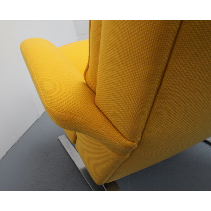 Vintage yellow swing-chair Reinhold Adolf for Cor, Germany 1970s