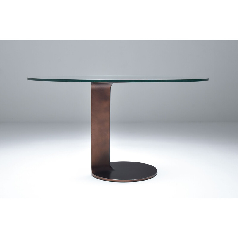Table vintage en bronze TL59 par Afra & Tobia Scarpa pour Poggi 1970