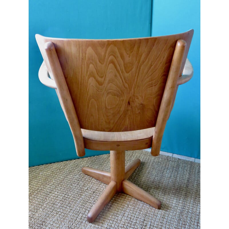 Vintage swivel desk chair by Manus Stephensen for Fritz Hansen, Denmark 1940s