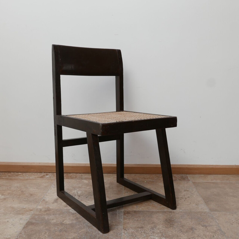 Vintage Box Chair by Pierre Jeanneret 1960s