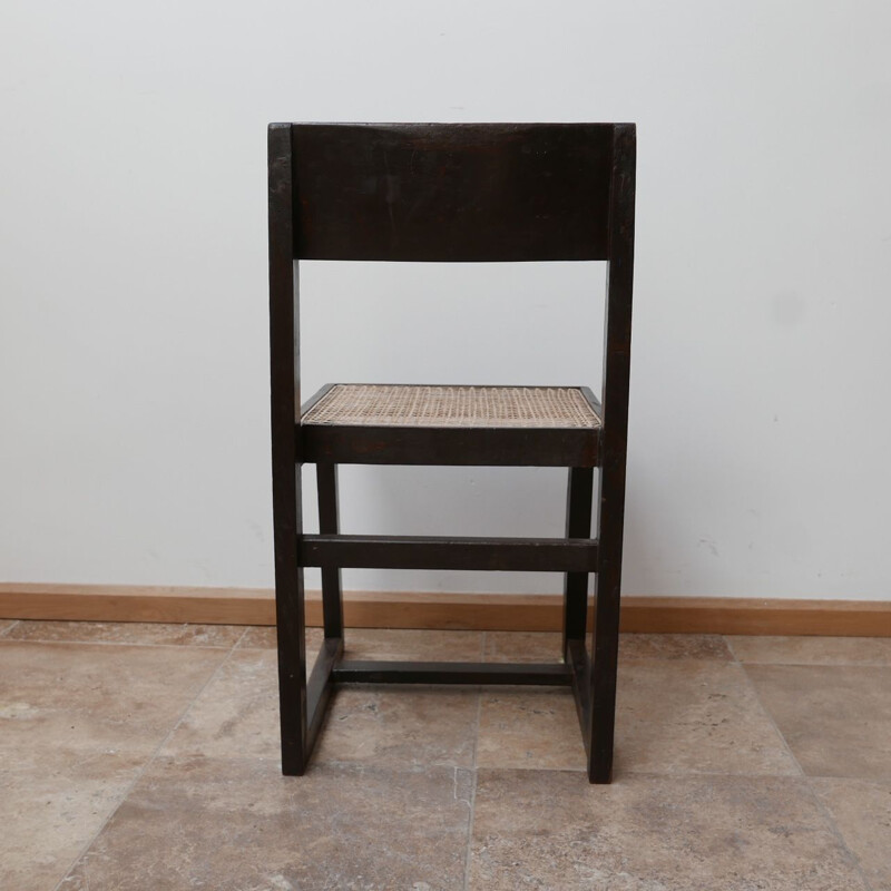 Vintage Box Chair by Pierre Jeanneret 1960s