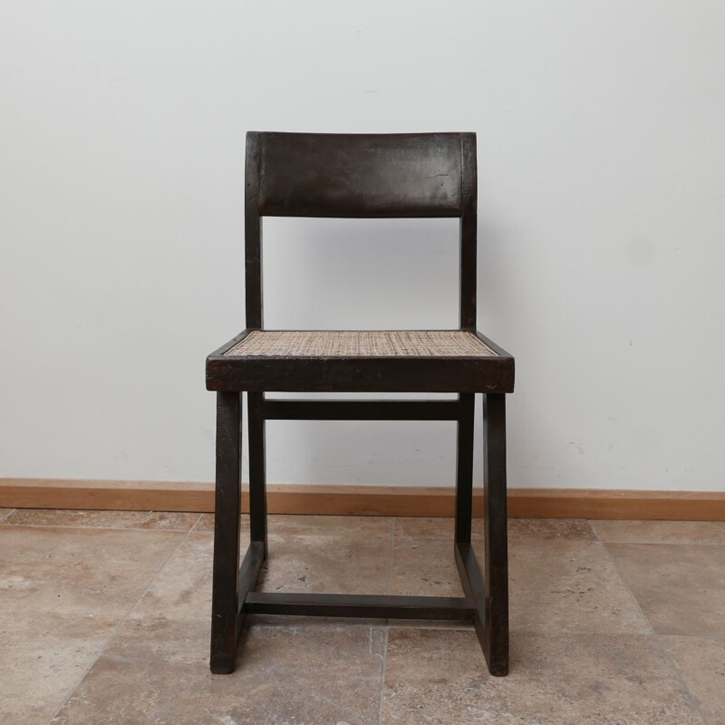 Chaise Box vintage par Pierre Jeanneret 1960