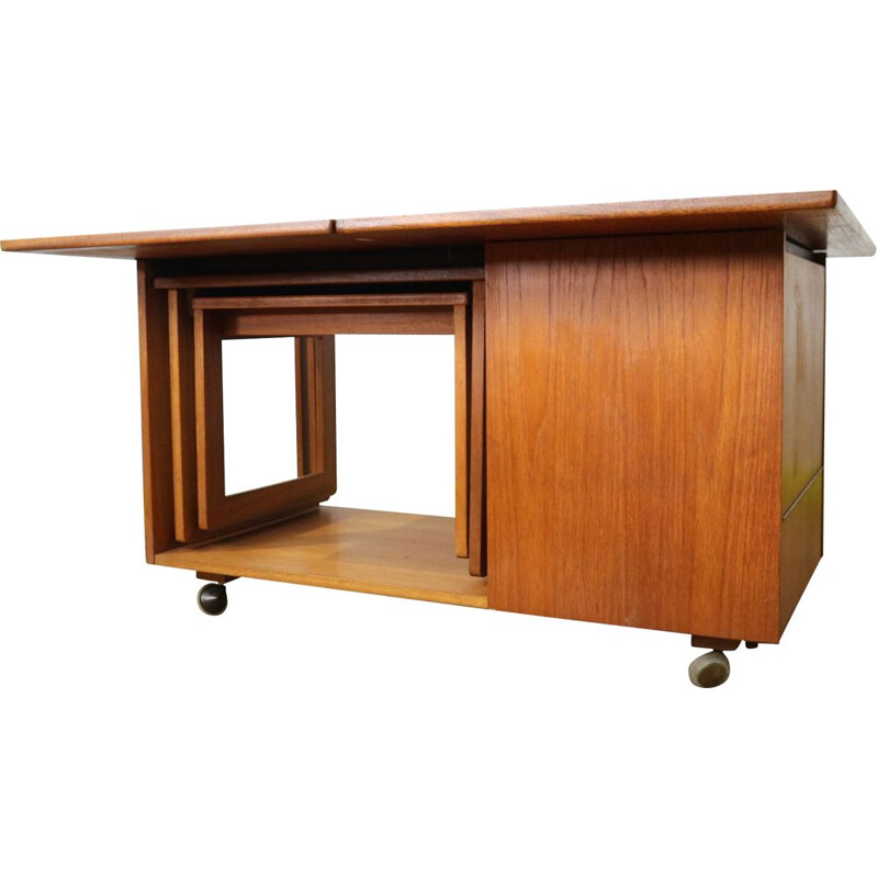 Vintage Mcintosh Tristor Coffee Table Nest Drinks Cabinet