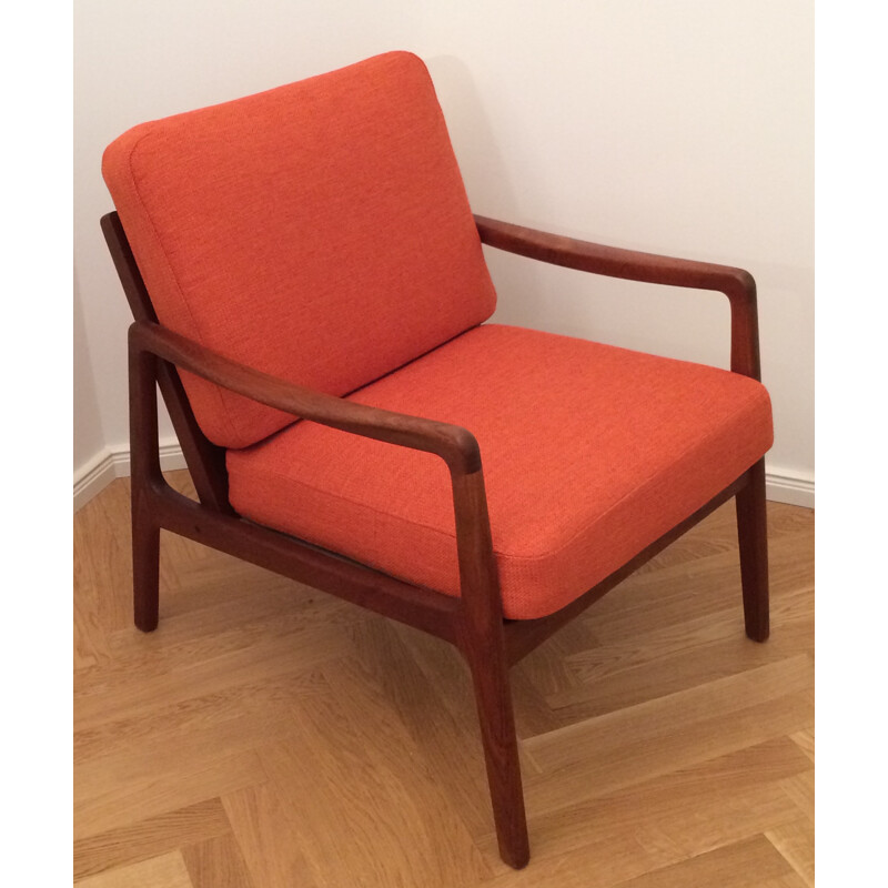 FD109 France & Son Scandinavian armchair in teak, Ole WANSCHER - 1950s