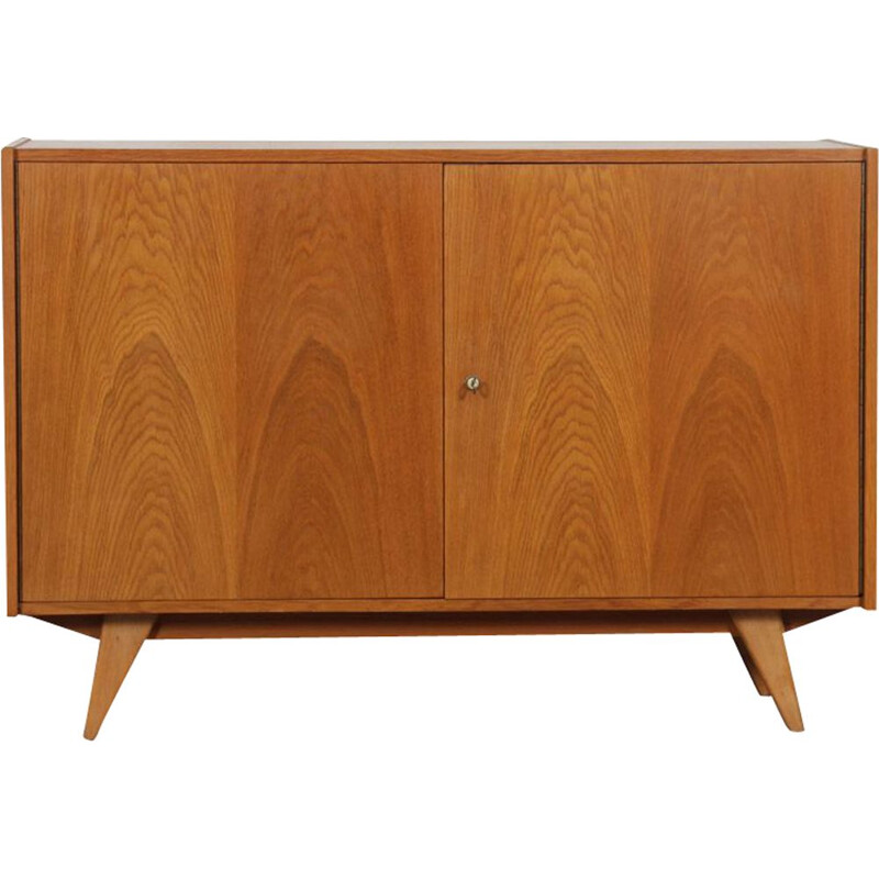 Vintage oak chest of drawers model U-450 by Jiri Jiroutek, Czechoslovakia 1960s