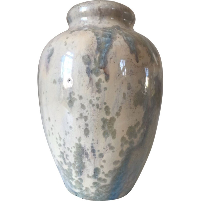 Vase art déco vintage en céramique par les Frères Mougin Nancy, 1930