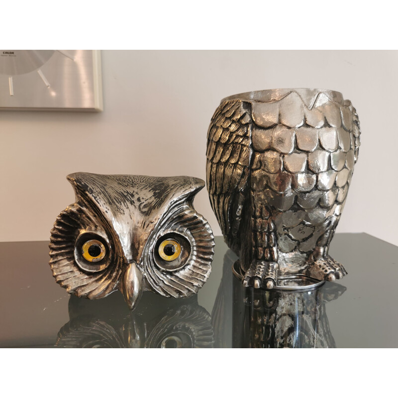 Vintage ice bucket owl 1970s