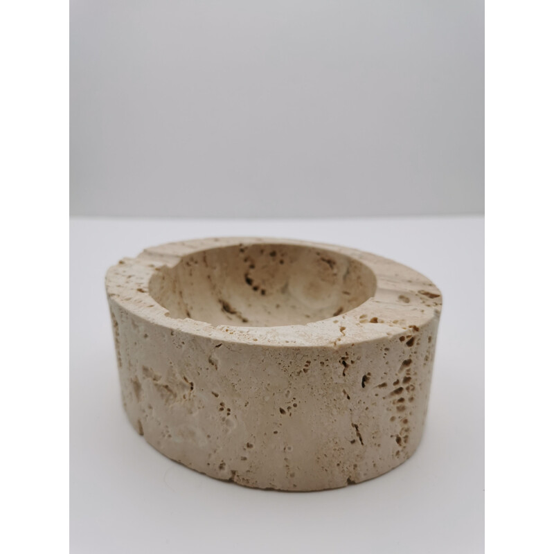 Vintage ashtray in travertine, Italian 1970s