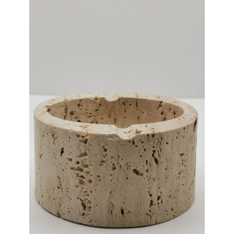 Vintage ashtray in travertine, Italian 1970s