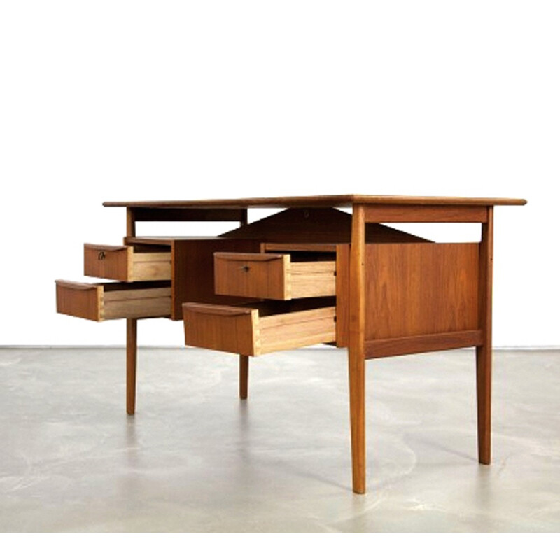 Bureau scandinave en bois de teck, Gunnar Nielsen TIBERGAARD - 1960