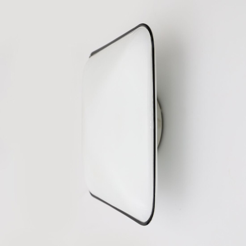 Vintage White glass wall lamp by Roberto Toso and Renato Pamio for Leucos 1980s