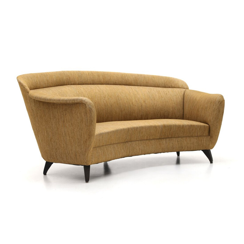 Vintage 3-Sitzer-Sofa in Haselnussfarbe, Italien 1960