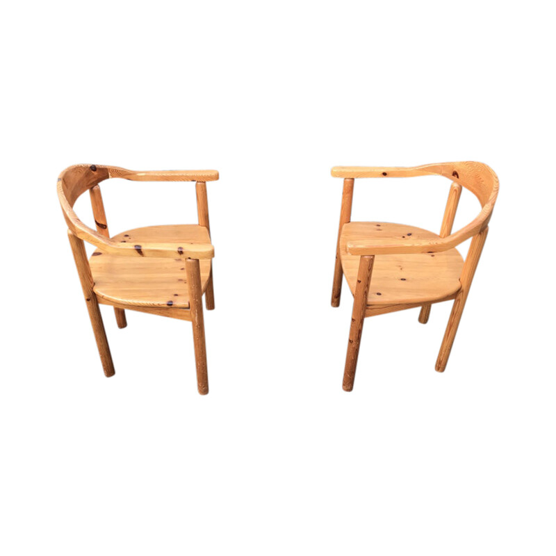 Paire de chaises vintage en pin par Rainer Daumiller pour Hirtshals Savvaerk, Danemark 1980