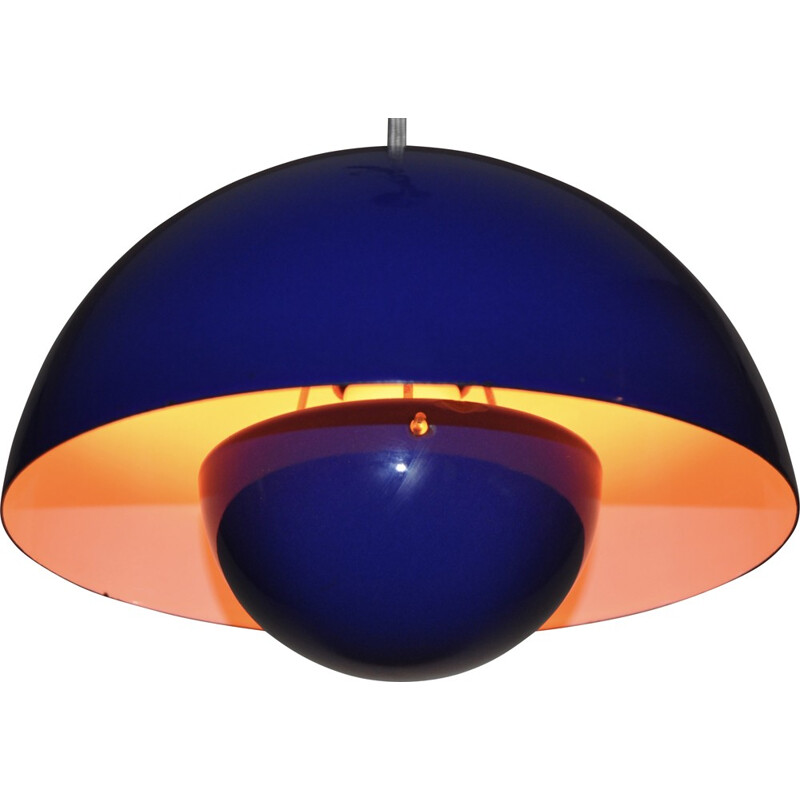 "Flowerpot" blue hanging lamp, Verner PANTON - 1969