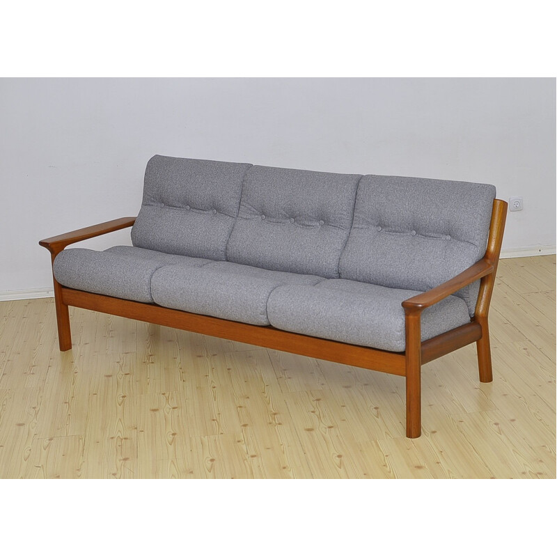 Vintage Teak Sofa by Juul Kristensen for Glostrup Mobelfabrik, Danish 1960s