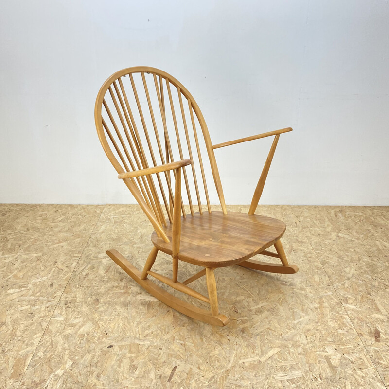 Vintage beech and elm Ercol 315 Rocking Chair 1960s
