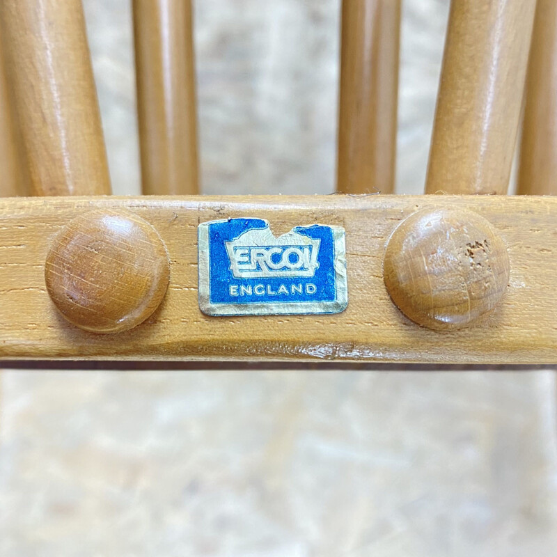 Vintage Rocking Chair Ercol 315 en hêtre et orme 1960