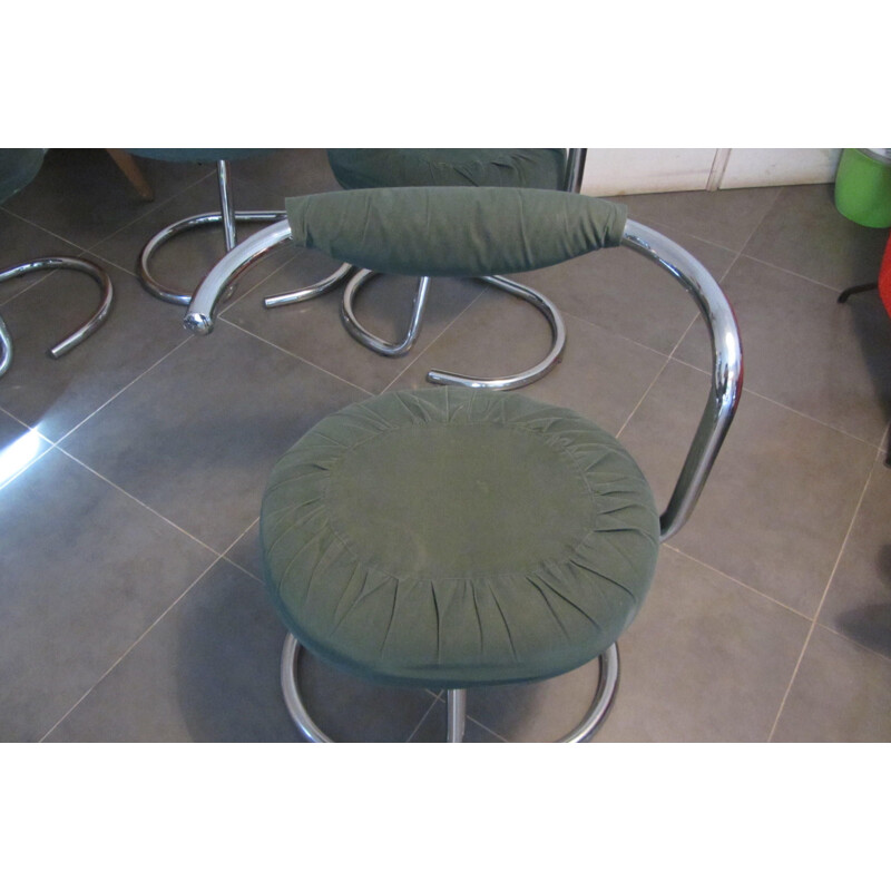 Set of 6 cobra chairs Giotto Stopino, Italian 1970s