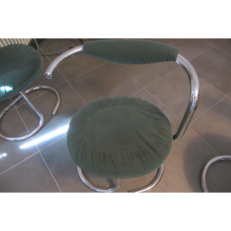 Set of 6 cobra chairs Giotto Stopino, Italian 1970s