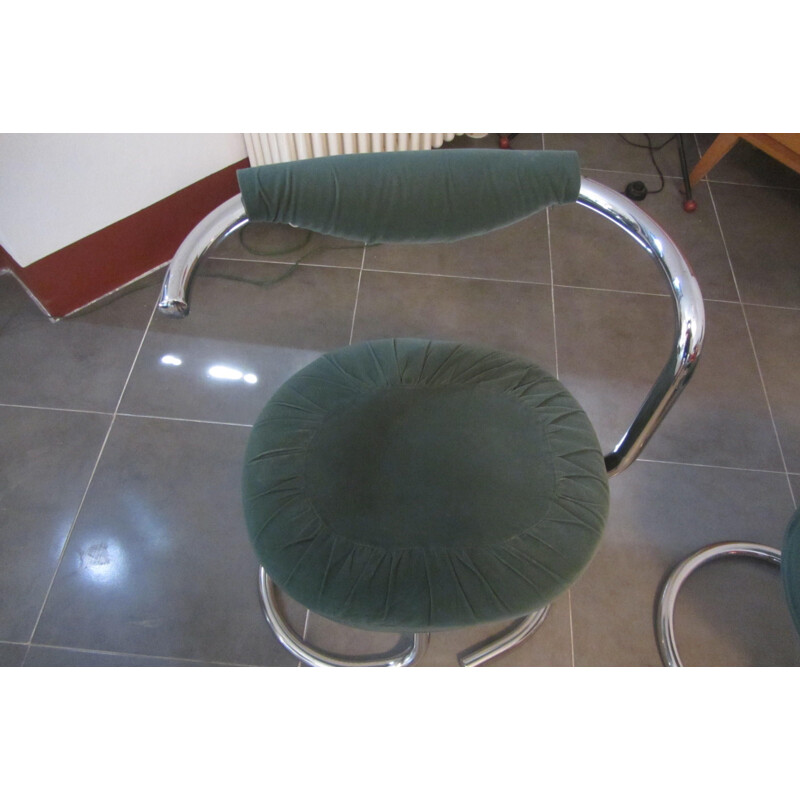 Set of 6 cobra chairs Giotto Stopino, Italian 1970s