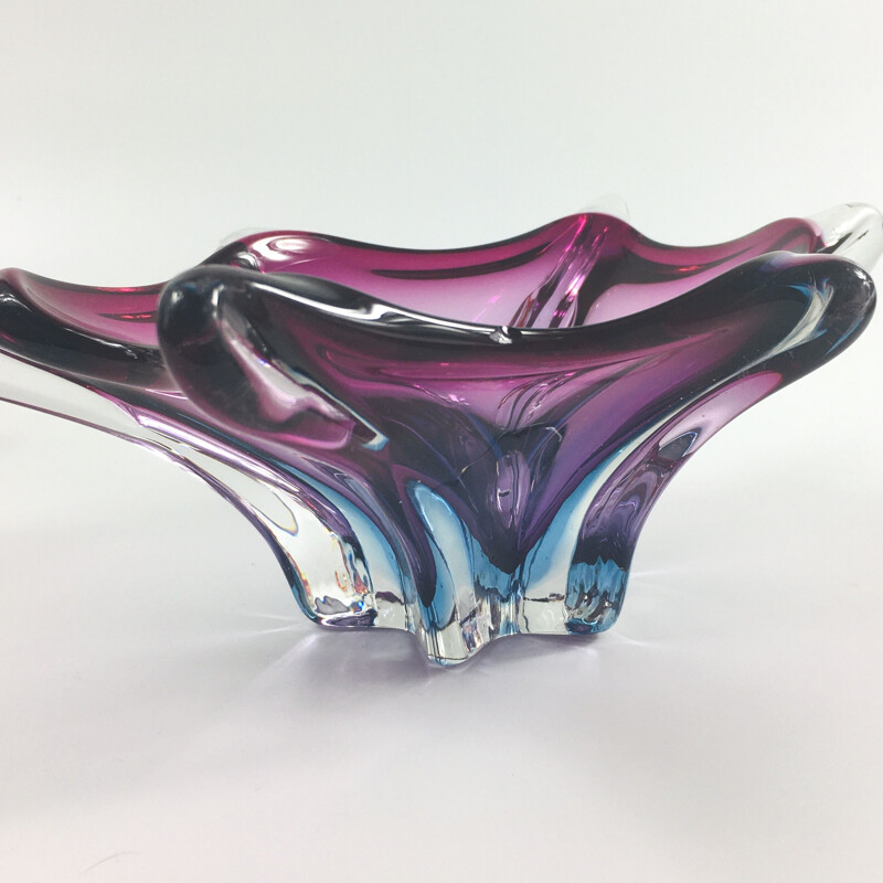 Centre de table vintage en verre de Murano, Italie 1960