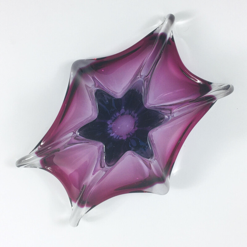Vintage Murano Glass Bowl Centerpiece, Italy 1960s