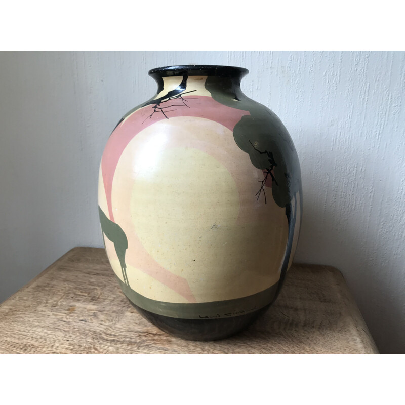 Vase vintage Art Déco par Louis Giraud Vallauris 1930