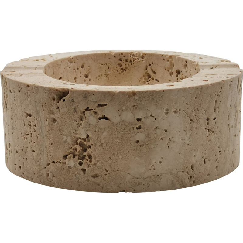 Vintage ashtray in travertine, Italian 1970s