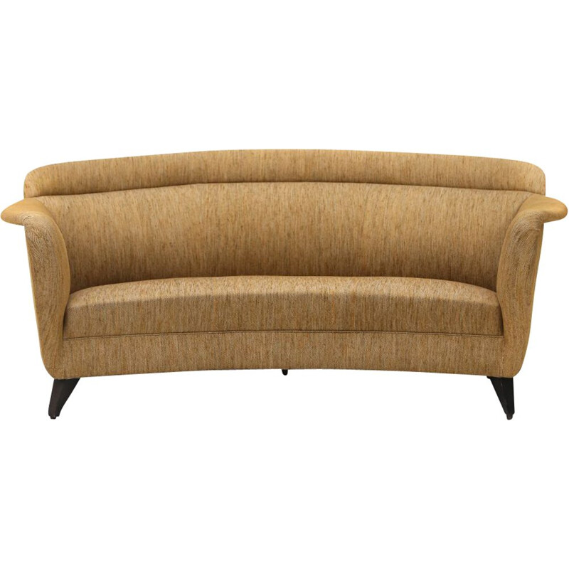 Vintage 3 seater sofa in hazelnut color, Italian 1960s