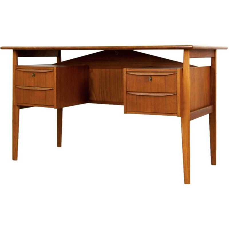 Bureau scandinave en bois de teck, Gunnar Nielsen TIBERGAARD - 1960