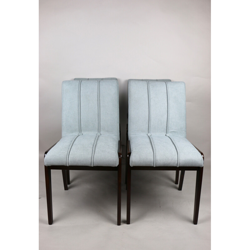 Set of 4 vintage aga chairs by Józef Chierowski 1970s