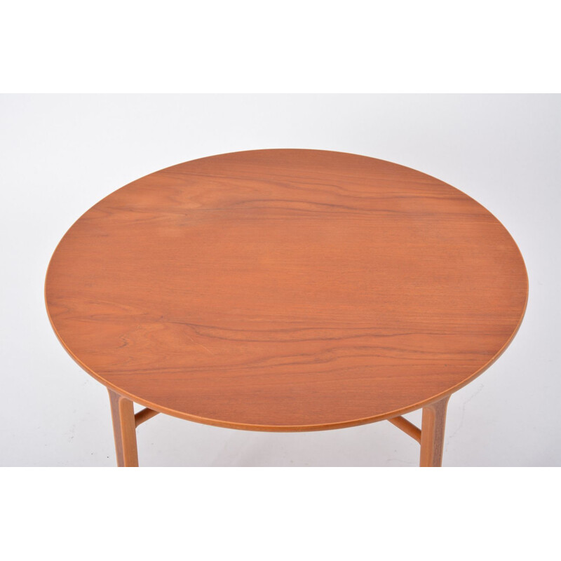 Vintage teak and beechwood coffee table "Ax moderne" by Peter Hvidt and Orla Molgaard-Nielsen, Denmark 1950