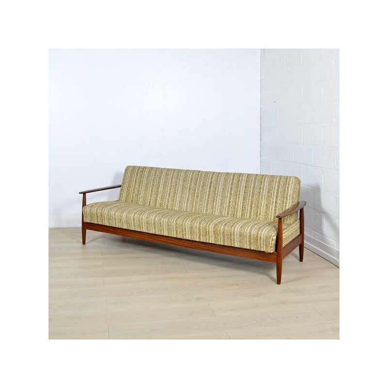 Convertible Scandinavian sofa in teak - 1960s