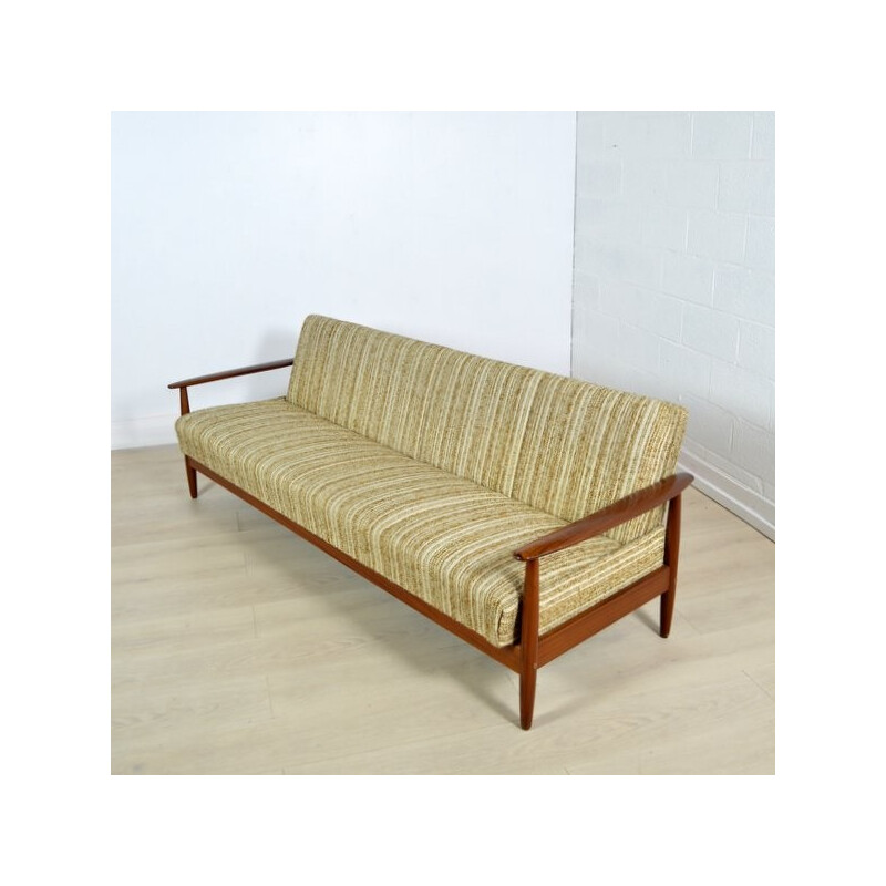 Convertible Scandinavian sofa in teak - 1960s